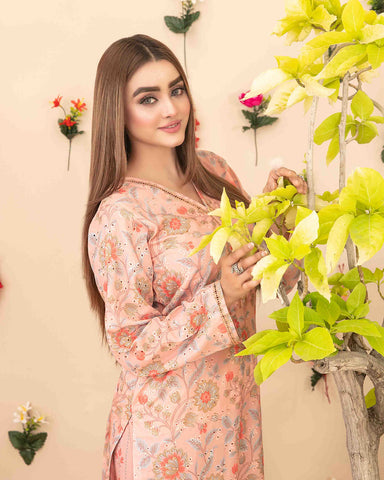 Designer Embroidered Two Pieces | Dilfa - Complimentary Khussa | Swiss