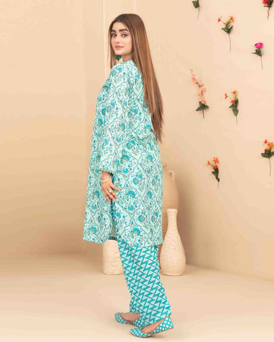 Designer Embroidered Two Pieces | Dilfa - Complimentary Khussa | Swiss