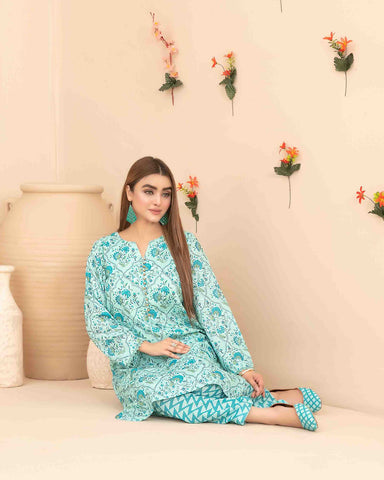 Designer Embroidered Two Pieces | Dilfa - Complimentary Khussa | Swiss