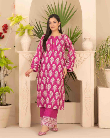 Designer Embroidered Two Pieces | Dilfa - Complimentary Khussa | Swiss
