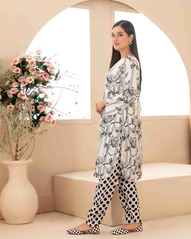 Designer Embroidered Two Pieces | Dilfa - Complimentary Khussa | Swiss
