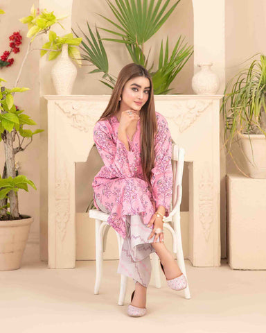 Designer Embroidered Two Pieces | Dilfa - Complimentary Khussa | Swiss