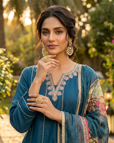 Designer Three Piece | Embroidered - Naqash-E-Zulekha | Premium Lawn