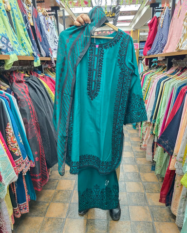 Designer Three Piece | Embroidered - Luxury Virsa Iconic | Premium Lawn