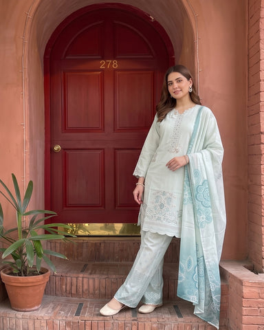Nazik - Embroidered - Fancy Cotton Karandi