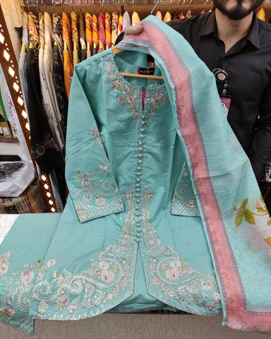Three Piece Formals | Embroidered - Diva - Eid Special | Premium Cotton Lawn