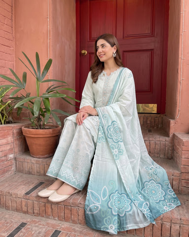 Nazik - Embroidered - Fancy Cotton Karandi