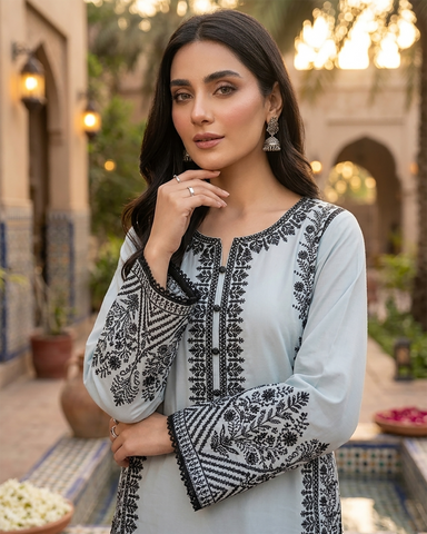 Designer Three Piece | Embroidered - Luxury Virsa Iconic | Premium Lawn