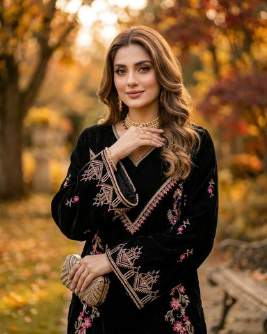 Makhmal-E-Shahi - Embroidered - Premium Velvet Micro 9000
