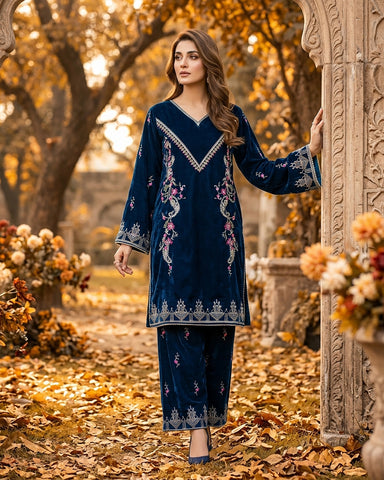 Makhmal-E-Shahi - Embroidered - Premium Velvet Micro 9000