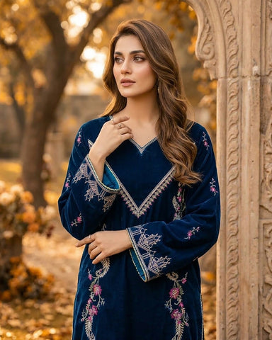 Makhmal-E-Shahi - Embroidered - Premium Velvet Micro 9000