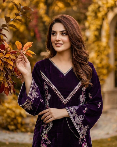 Makhmal-E-Shahi - Embroidered - Premium Velvet Micro 9000