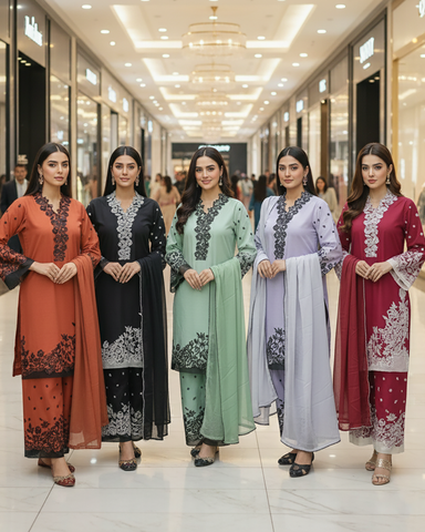 Designer Three Piece | Embroidered - Sumbal | Premium Khaddar