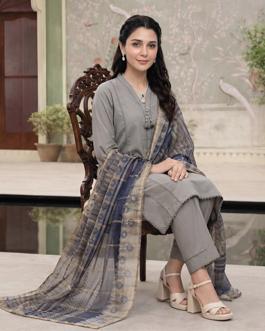 Digital Three Piece | Designer "Isola"- Eid Special | Premium Cotton Lawn