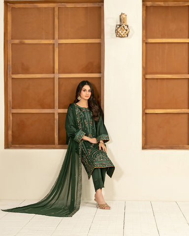 Three Piece Formals | Embroidered - Zarla - Eid Special | Premium Lawn