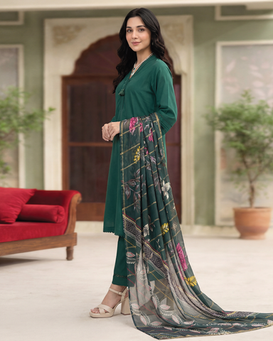 Digital Three Piece | Designer "Isola"- Eid Special | Premium Cotton Lawn