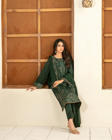 Three Piece Formals | Embroidered - Zarla - Eid Special | Premium Lawn