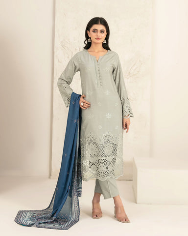 Designer Three Piece | Embroidered - Luxury Riyana | Premium Lawn