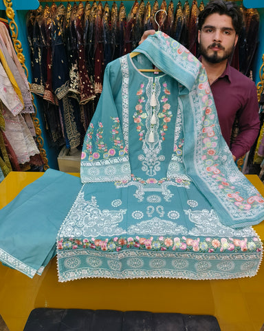 Marwa - Embroidered - Premium Winter Cotton