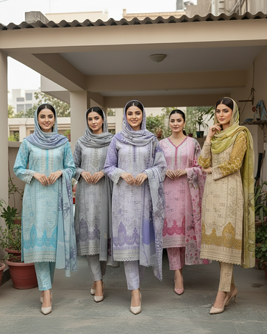 Designer Three Piece | Embroidered - Aanchal | Premium Winter Cotton