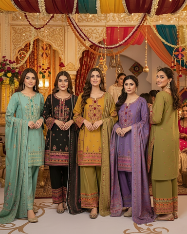 Designer Three Piece | Nain Tara | Luxury Winter Cotton