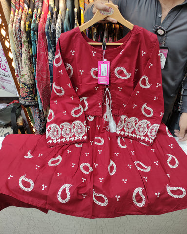 Designer Two Piece | Jacket-Frock | Bindi | Winter