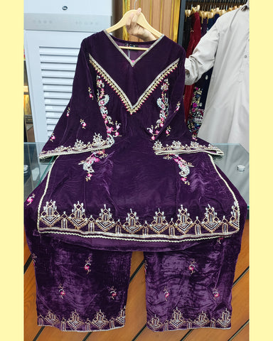 Makhmal-E-Shahi - Embroidered - Premium Velvet Micro 9000