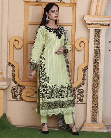 Designer Embroidered Three Piece | Sahiba | Khaddar