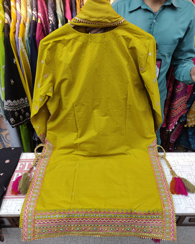 Designer Three Piece | Embroidered - Badshah Begum | Premium Khaddar