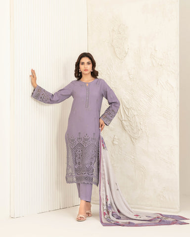 Designer Three Piece | Embroidered - Luxury Riyana | Premium Lawn