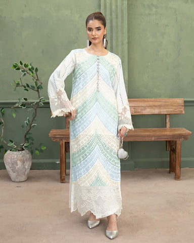 Designer Three Piece | Embroidered - Layers | Premium Lawn