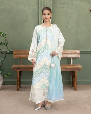 Designer Three Piece | Embroidered - Layers | Premium Lawn