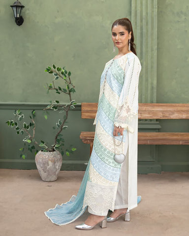 Designer Three Piece | Embroidered - Layers | Premium Lawn
