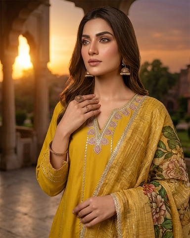 Designer Three Piece | Embroidered - Naqash-E-Zulekha | Premium Lawn