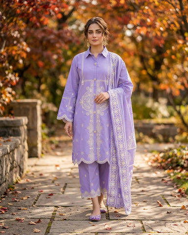 Zarmina - Embroidered - Premium Winter Cotton