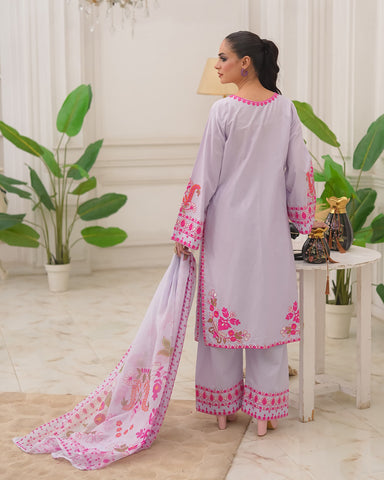 Designer Three Piece | Embroidered - Noor E Chand | Premium Lawn