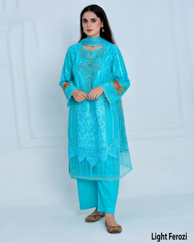 Designer Three Piece | Mah Para | Exquisite Luxury Lawn