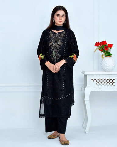 Designer Three Piece | Mah Para | Exquisite Luxury Lawn