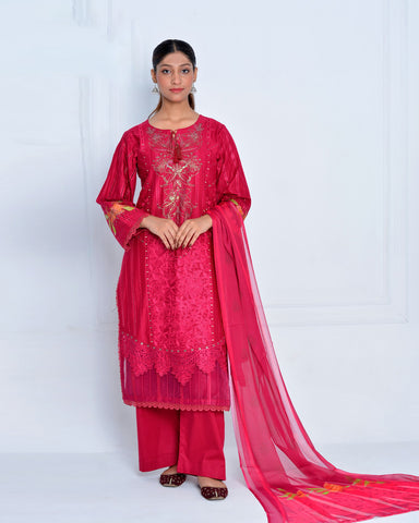 Designer Three Piece | Mah Para | Exquisite Luxury Lawn