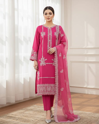 Designer Three Piece | Mahrosh | Premium Winter Cotton