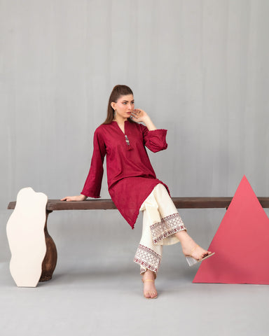 Designer Embellished Two Piece | Designer "Magenia" | Premium Lawn