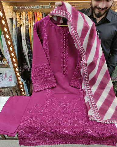 Designer Three Piece | Shahzadi Iconic - Eid Special | Summer Cotton Lawn