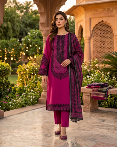 Designer Three Piece | Embroidered - Luxury Juna Iconic | Premium Lawn