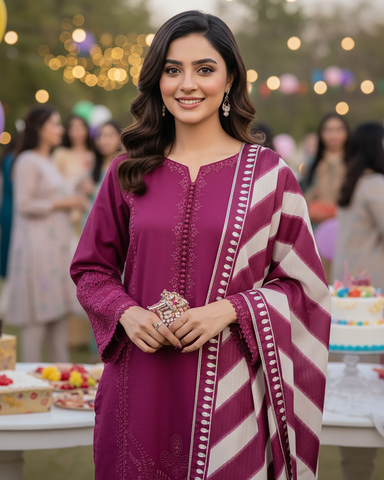 Designer Three Piece | Shahzadi Iconic - Eid Special | Summer Cotton Lawn