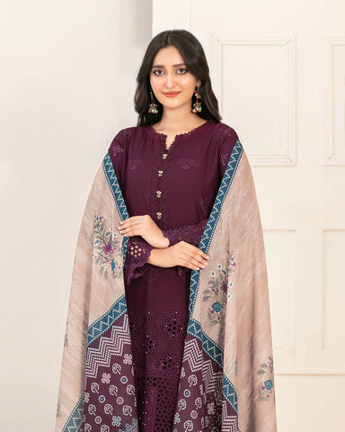 Designer Three Piece | Embroidered - Luxury Riyana | Premium Lawn