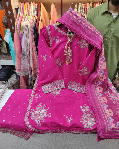 Designer Three Piece | Embroidered - Mahani | Premium Lawn