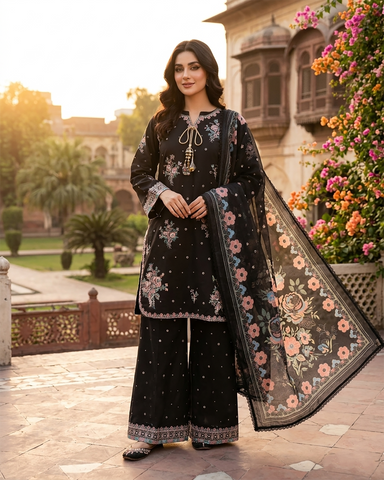 Designer Three Piece | Embroidered - Mahani | Premium Lawn