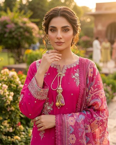 Designer Three Piece | Embroidered - Mahani | Premium Lawn
