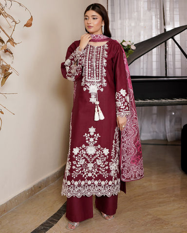 Sarmaya - Embroidered - Premium Corduroy Khaddar