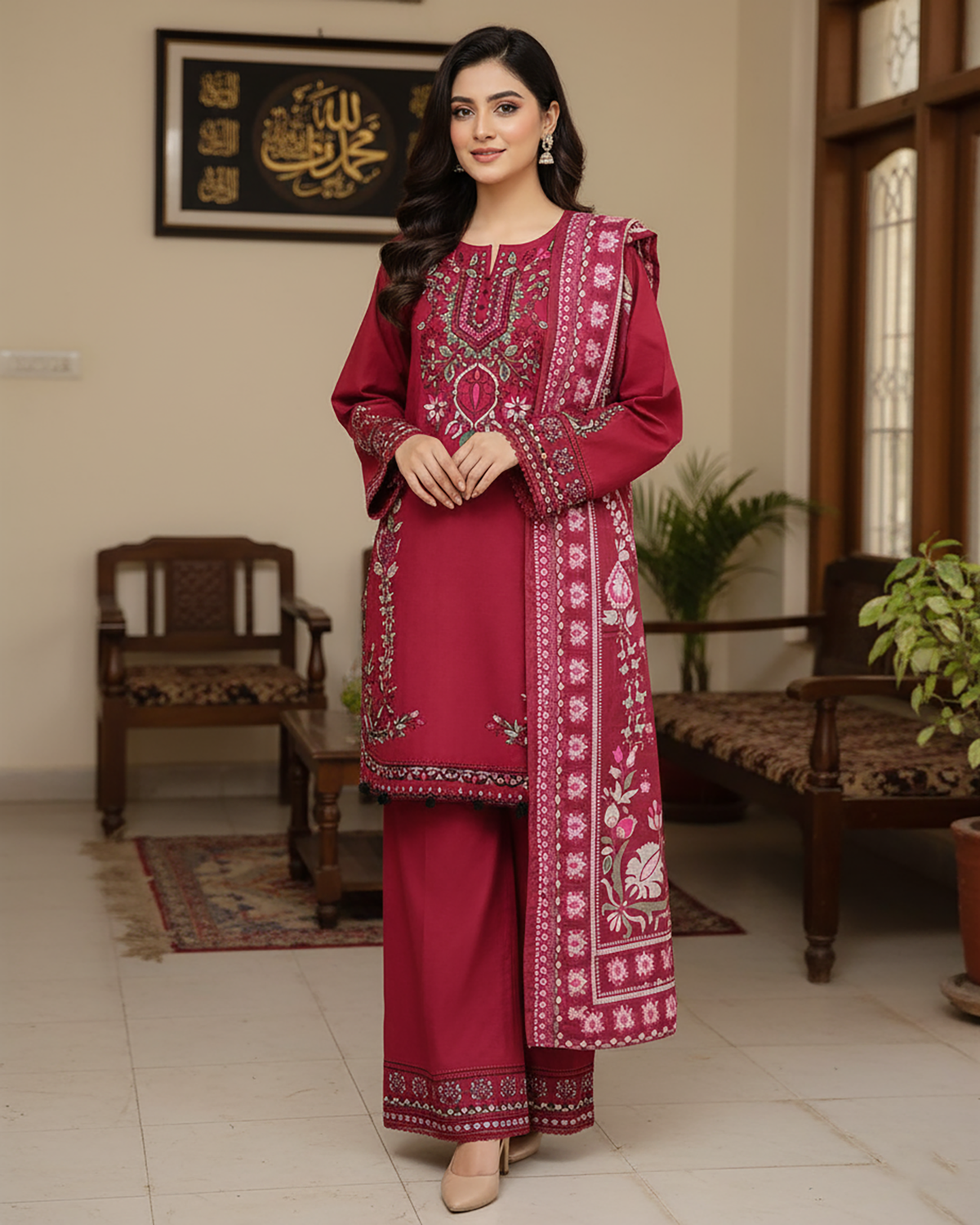 Designer Embroidered Three Piece | Khayal | Premium Khaddar